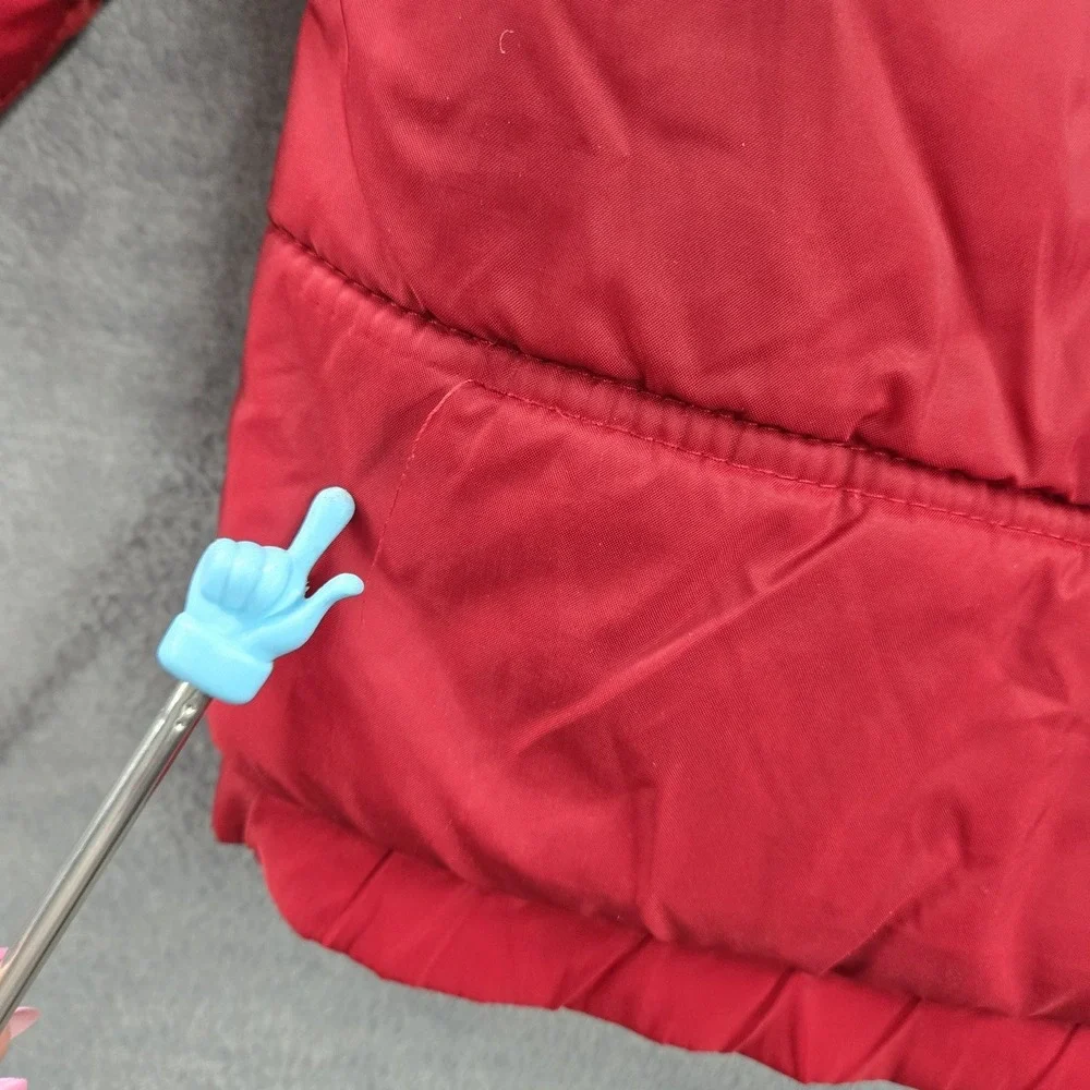 Jordan Boys Jacket 6 Red Nylon Polyester Puffer Jumpman Embroidered Fleece READ